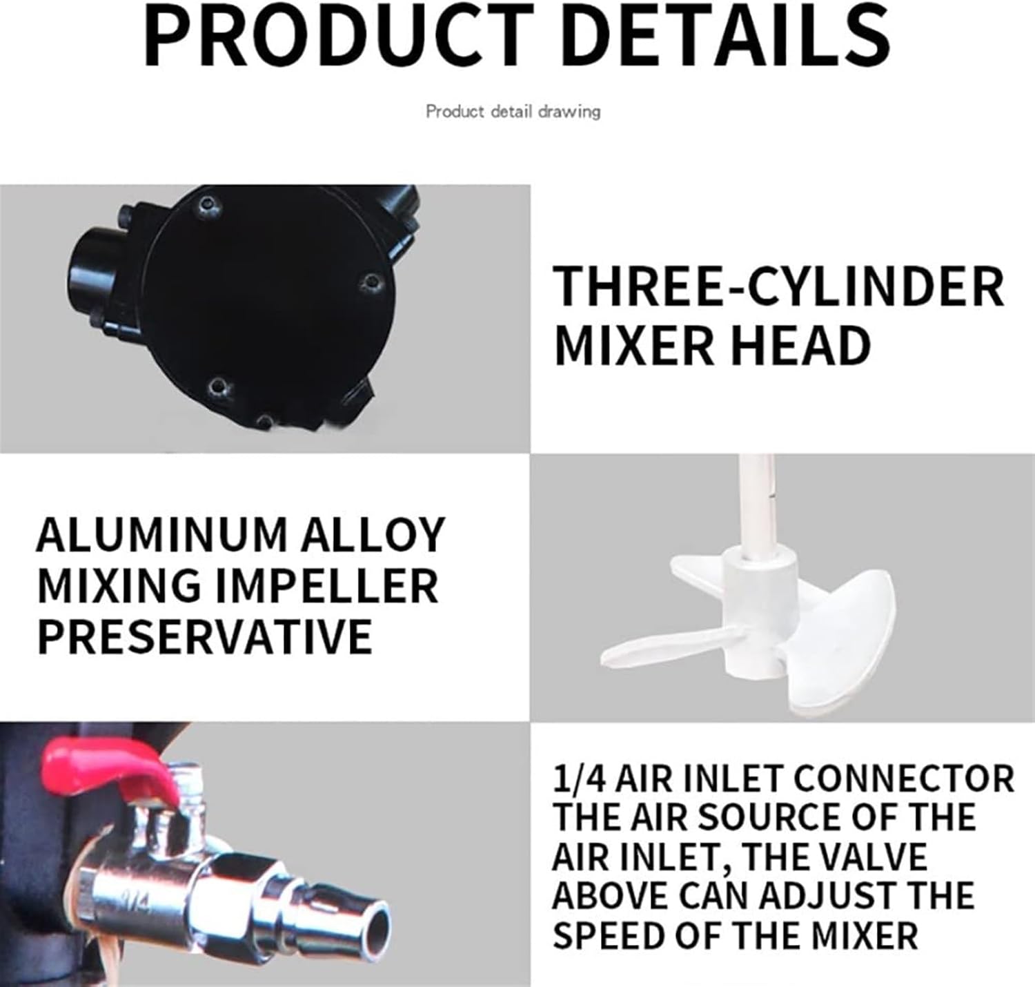 Pneumatic Paint Mixer, 5 Gallon/20L Automatic Lift Paint Stirrer, Desktop Vertical Air Agitator, Ink Mixing Stirring Machine for Industrial Paint Mixing, Dye Mixing, Hydrosol Mixing
