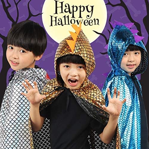 Miniatura 7 de Capa de dinosaurio para niños y niñas, capa con capucha de dragón, disfraz de Halloween, Navidad, disfraces de cosplay
