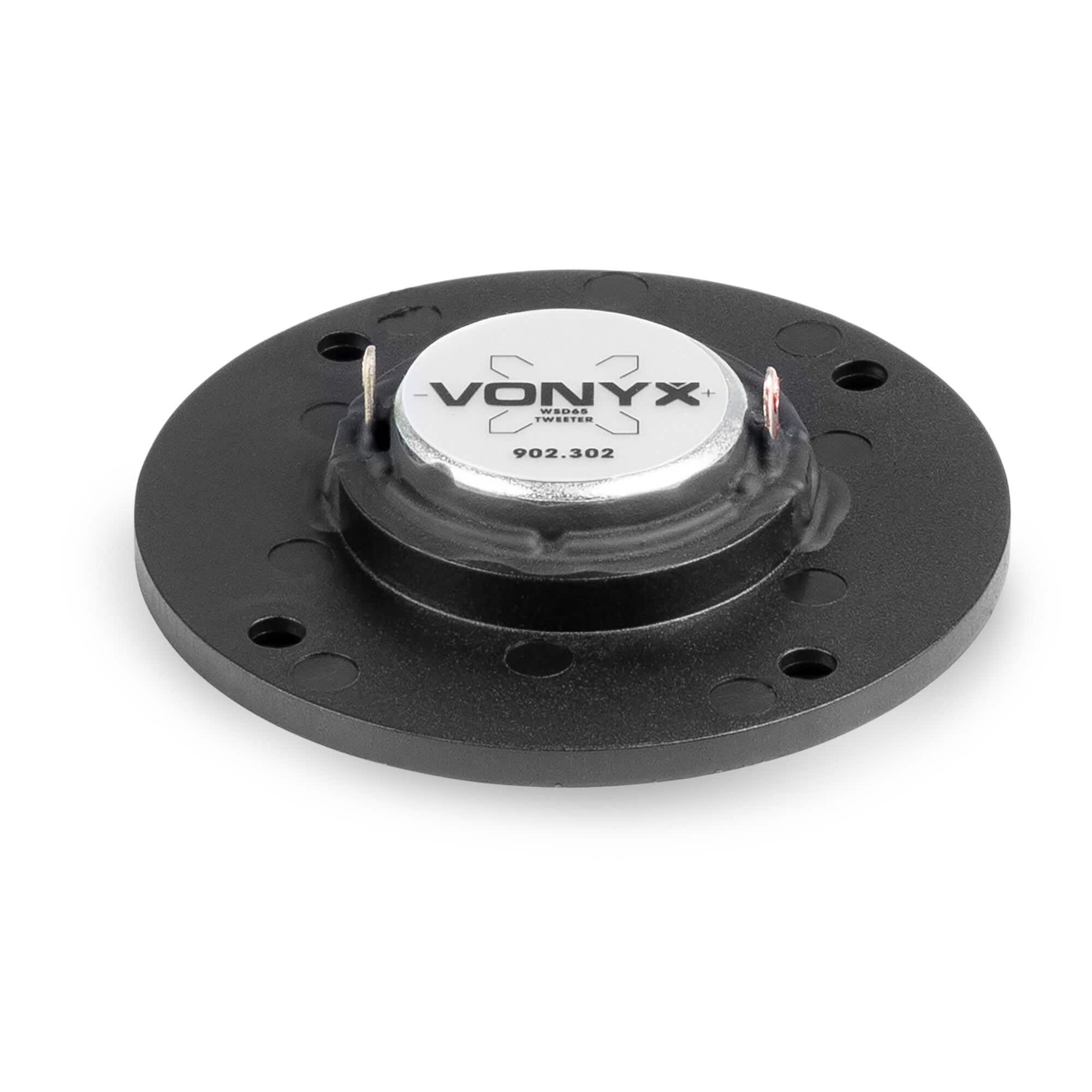 VONYX WSD65 Tweeter pour Enceinte, 65 mm, 8 Ohms, Puissance Maximale de 30 Watts, Membrane en Soie, Aimant en Néodyme, Idéal pour Réparer Un Haut-Parleur ou Construire Votre Propre Enceinte Audio