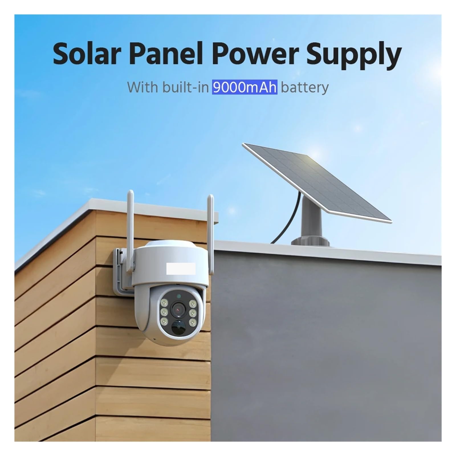 Caméras de sécurité solaires 4MP 10CH NVR 2.4G 5.8G 5MP PTZ WiFi(8PCS 51CP 5MP PTZ)
