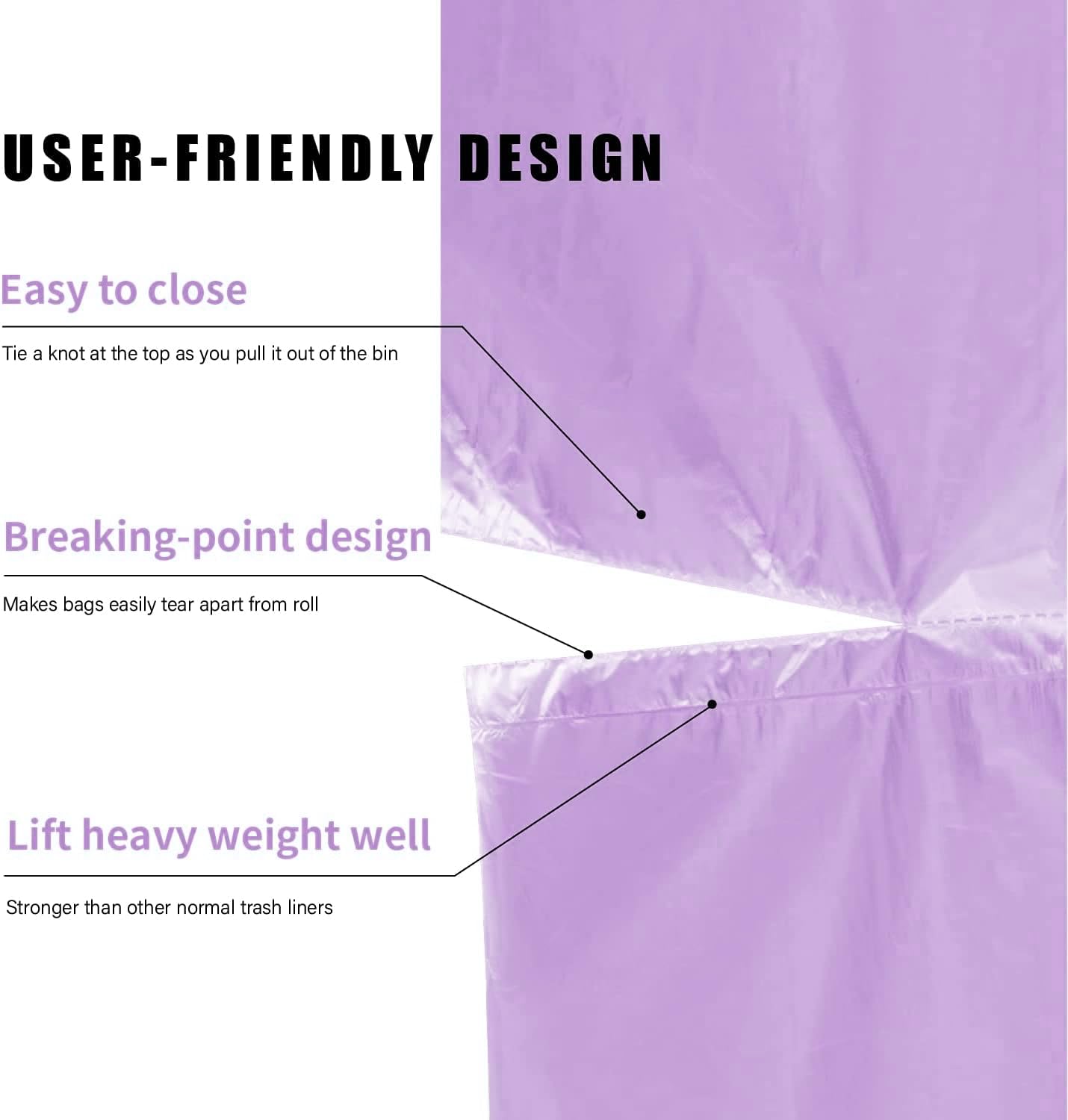 Small Trash Bags - 2.6 Gallon Garbage Bags FORID Bathroom Trash Bag for Bedroom Home Kitchen Office - 90 Count Colored Durable Unscented Small Garbage Bag Trash Can Liner For Garbage Can