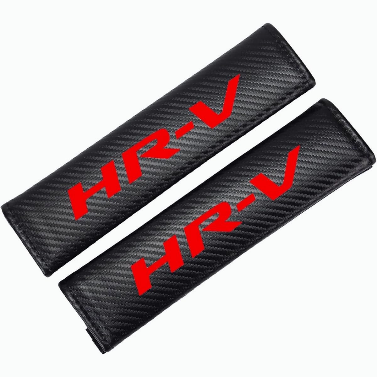 2 Piezas De Almohadillas Para Cinturón De Seguridad De Coche Para Honda HR-V HRV HR V Fundas De Fibra De Carbono Almohadillas De Hombro Accesorios Interiores Suaves Y Cómodos (Rojo)
