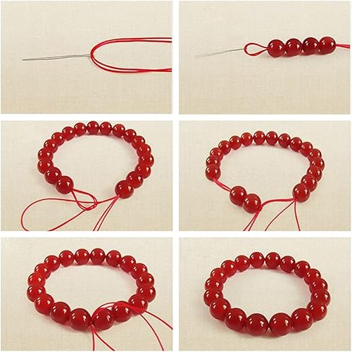 Miniatura 5 de CMBYN 200 cuentas de piedra natural de 0.157 pulgadas (0.157 in), cuentas redondas de piedra auténtica, tamaño de agujero de 0.039 pulgadas (0.039