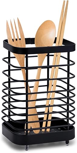 Miniatura 1 de HMIEPRS Soporte para utensilios de cocina, escurridor de cubiertos de acero inoxidable, organizador de utensilios para organizar cajones, encimeras