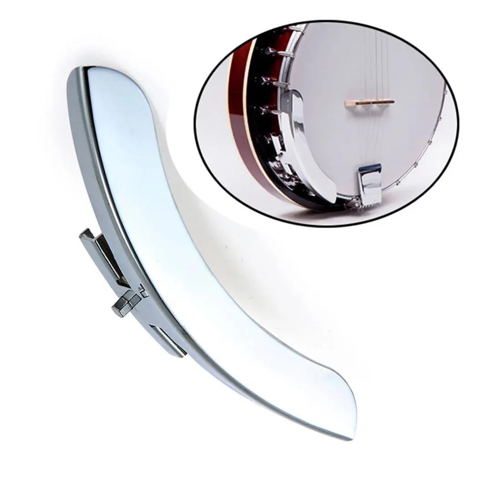 Banjo-Armlehnen Banjo Metallbrett Armlehne Legierung Protektoren Halterung Schutzarmlehne Silber Zubehör