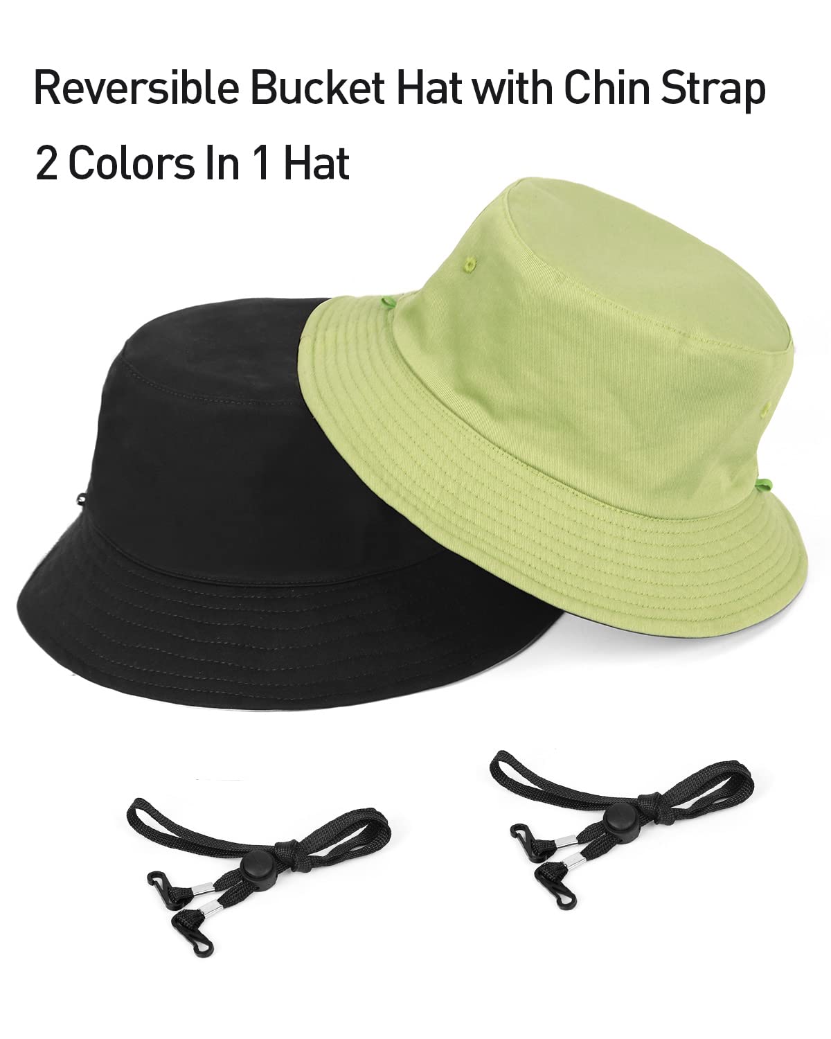 Feng Shui， Sombreros para el Sol L/XL/XX-Large,Sombreros de Pesca Reversibles Grandes,Sombrero de Pescador con protección UV de Doble Cara para Golf, Senderismo al Aire Libre
