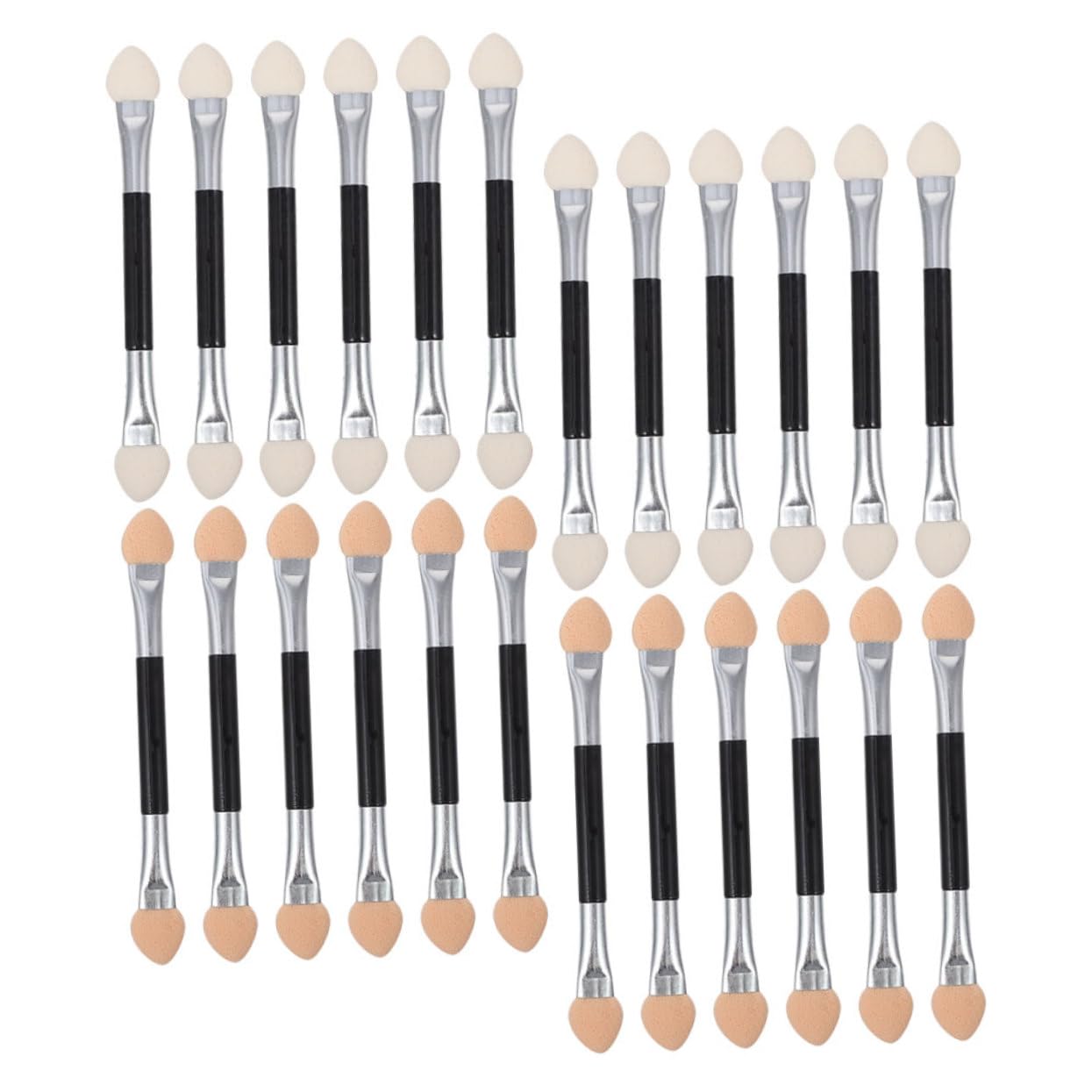 SOESFOUFU 4sets Eye Shadow Applicators Doubleended Brush Set Perfect for Eye Makeup Small Makeup Brush for Women 24pcs*4