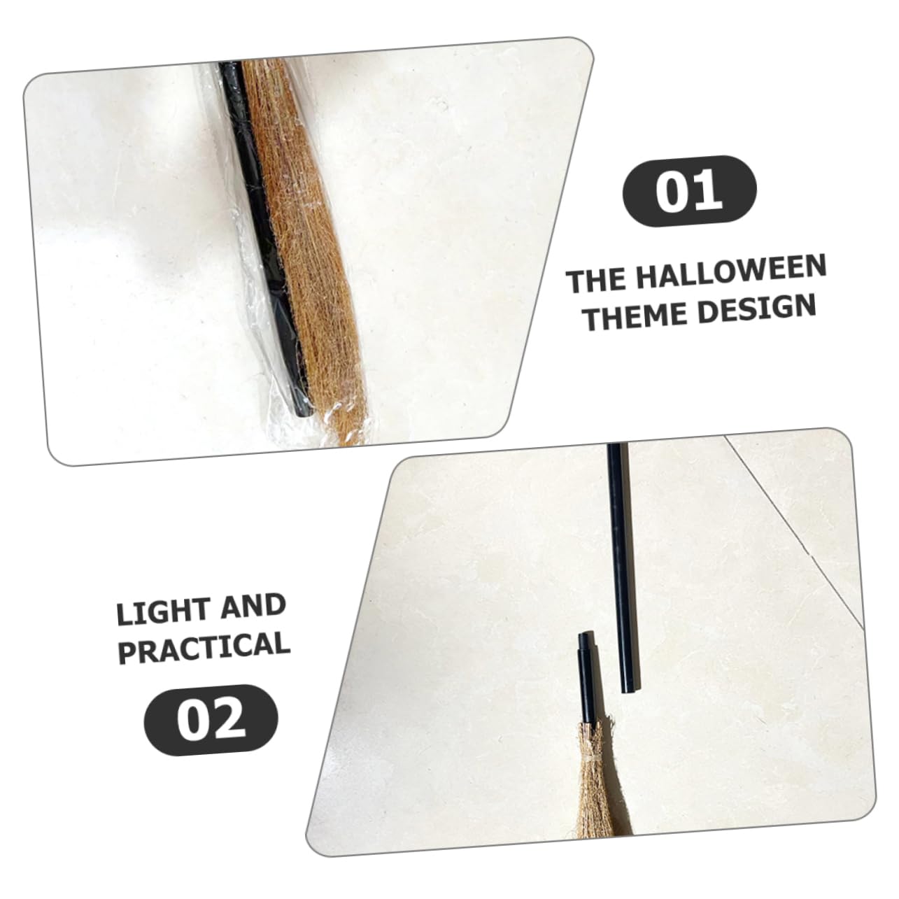 LALADEFIEE Enchanting Witch Broomstick for Halloween Lightweight and Sturdy Broomstick Stick