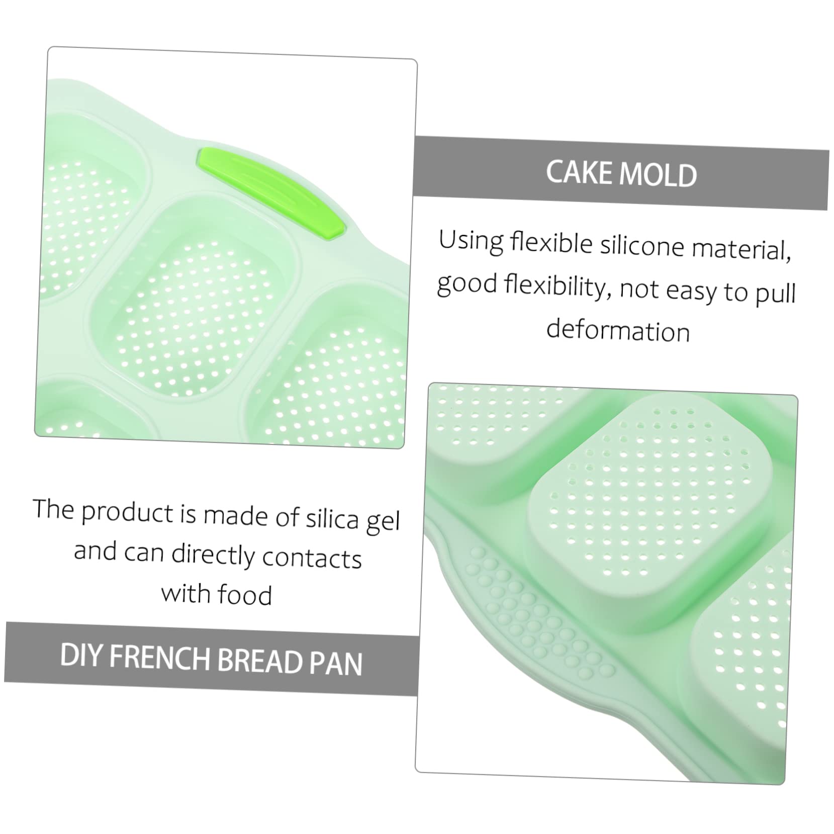 Unomor Non Stick Silicone Loaf Pan for French Bread Baking Heat Resistant Easy to Clean for Home Professional Use