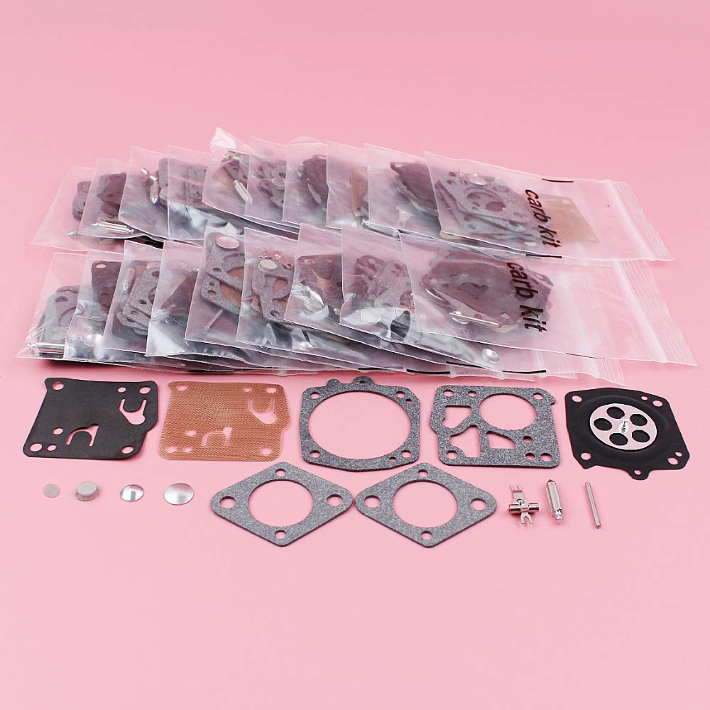 20 unids/Lote Kit de reconstrucción de reparación de carburador Apto for Tillotson Homelite X-12 Super XL Motosierra Repuesto RK-23HS RK23HS Бензопила