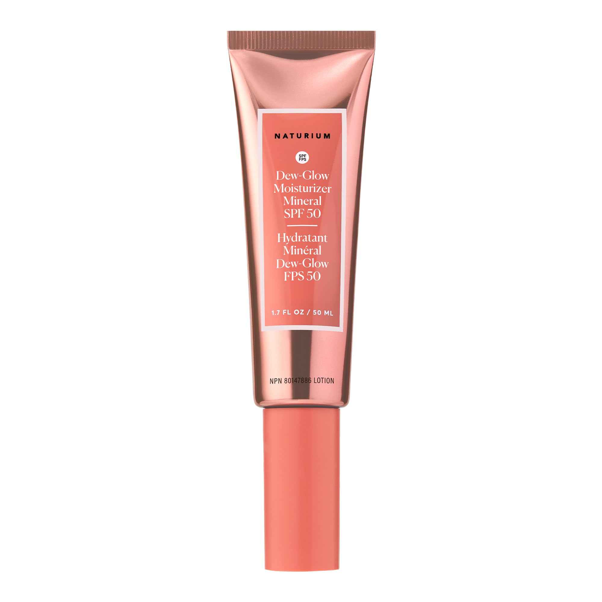 Naturium Dew-Glow Moisturiser Mineral SPF 50, Face Sunscreen, 50 mL