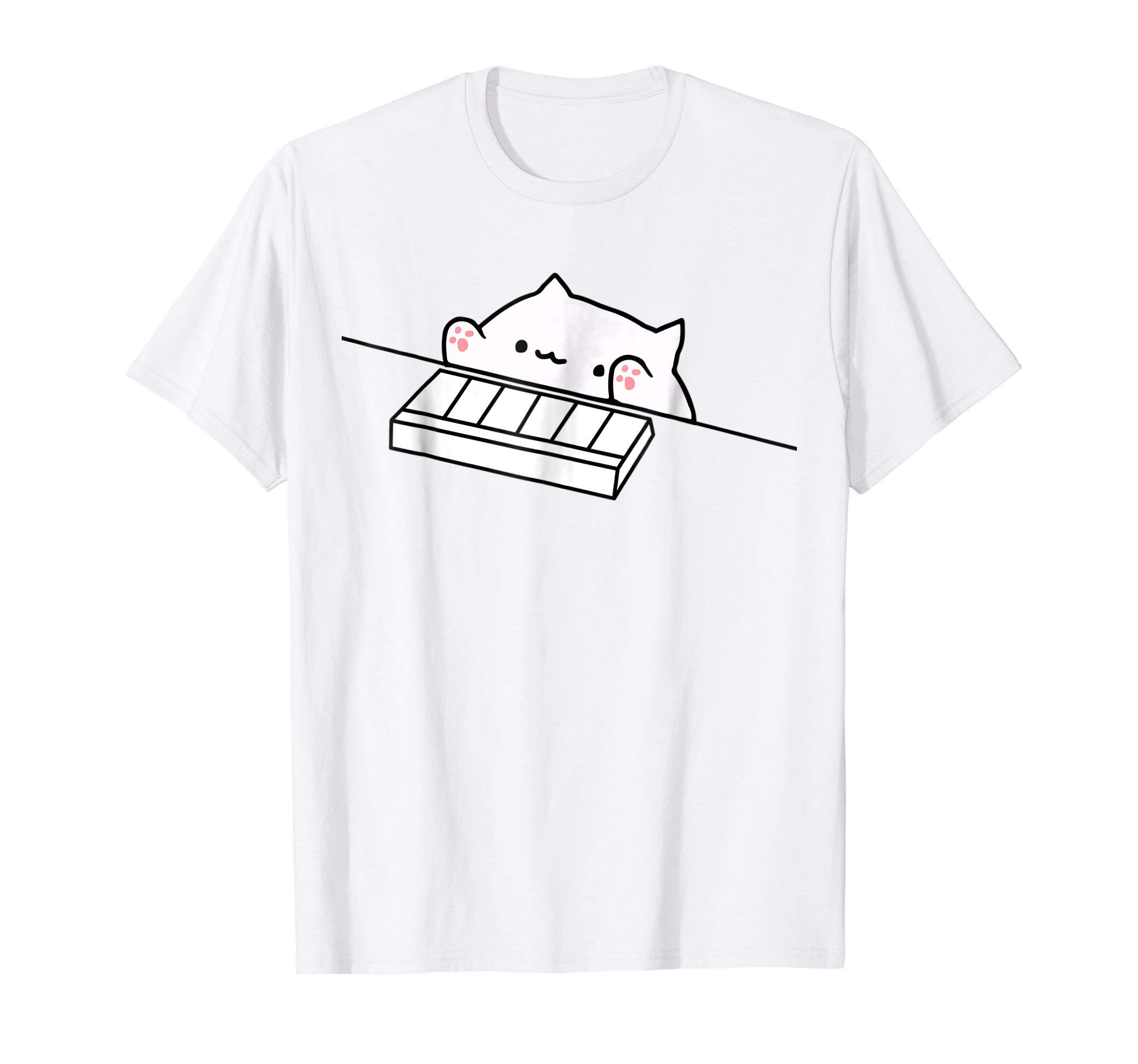 Bongo Cat Playing Piano Keyboard Funny Meme Shirt T-ShirtOEKO-TEX STANDARD 100