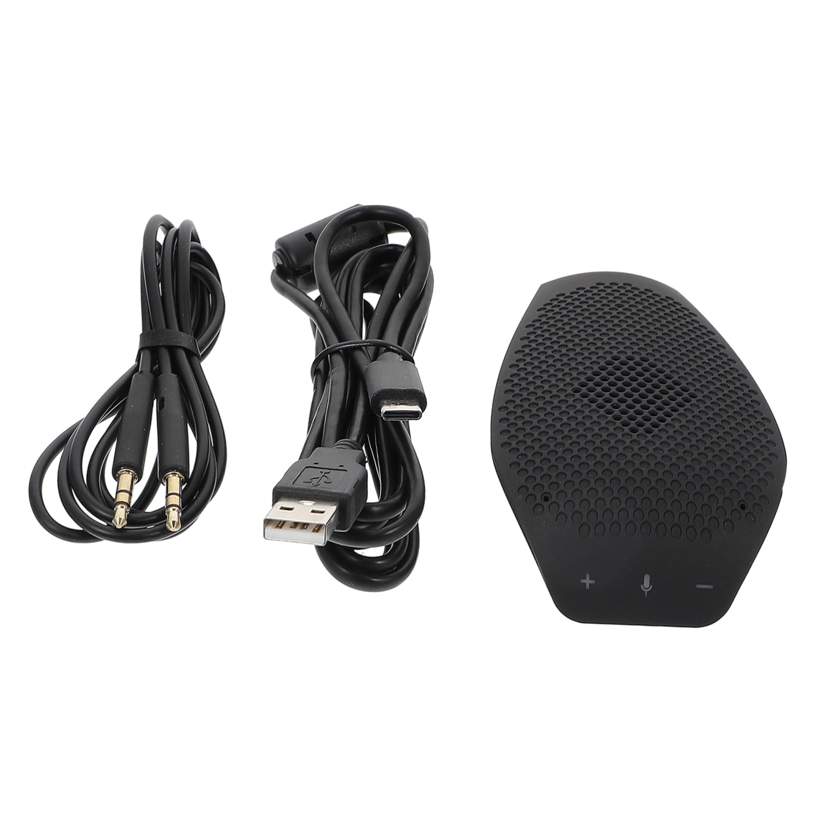 LALAFINA 1Pc Omnidirectional USB Microphone for Video Conferencing Voice Pickup Easy to Use Desktop Mic for Online Meetings Streaming and Lectures Black