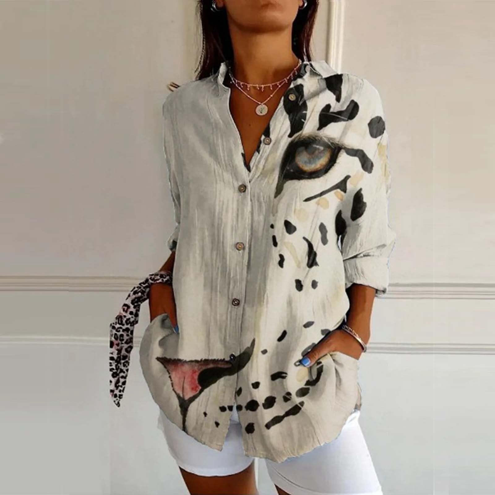 Chemises boutonnées à manches longues en lin pour femme, coupe ample, tendance, décontracté, col en mousseline, tunique à revers en lin et coton, vêtements de plage surdimensionnés