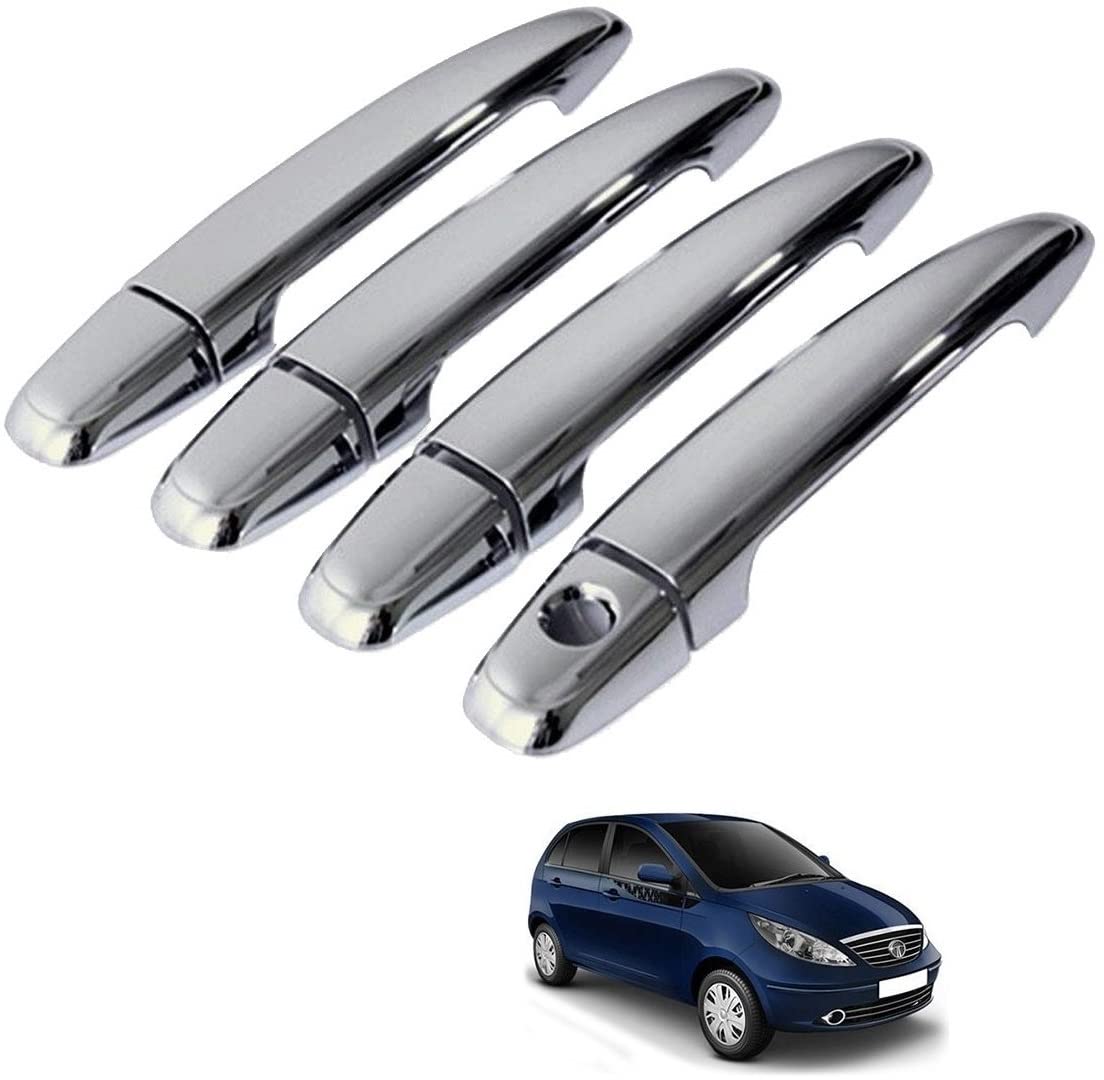 AUTOADDICT Auto Addict Car Chrome Handles Door Latch Cover for Tata Indica Vista