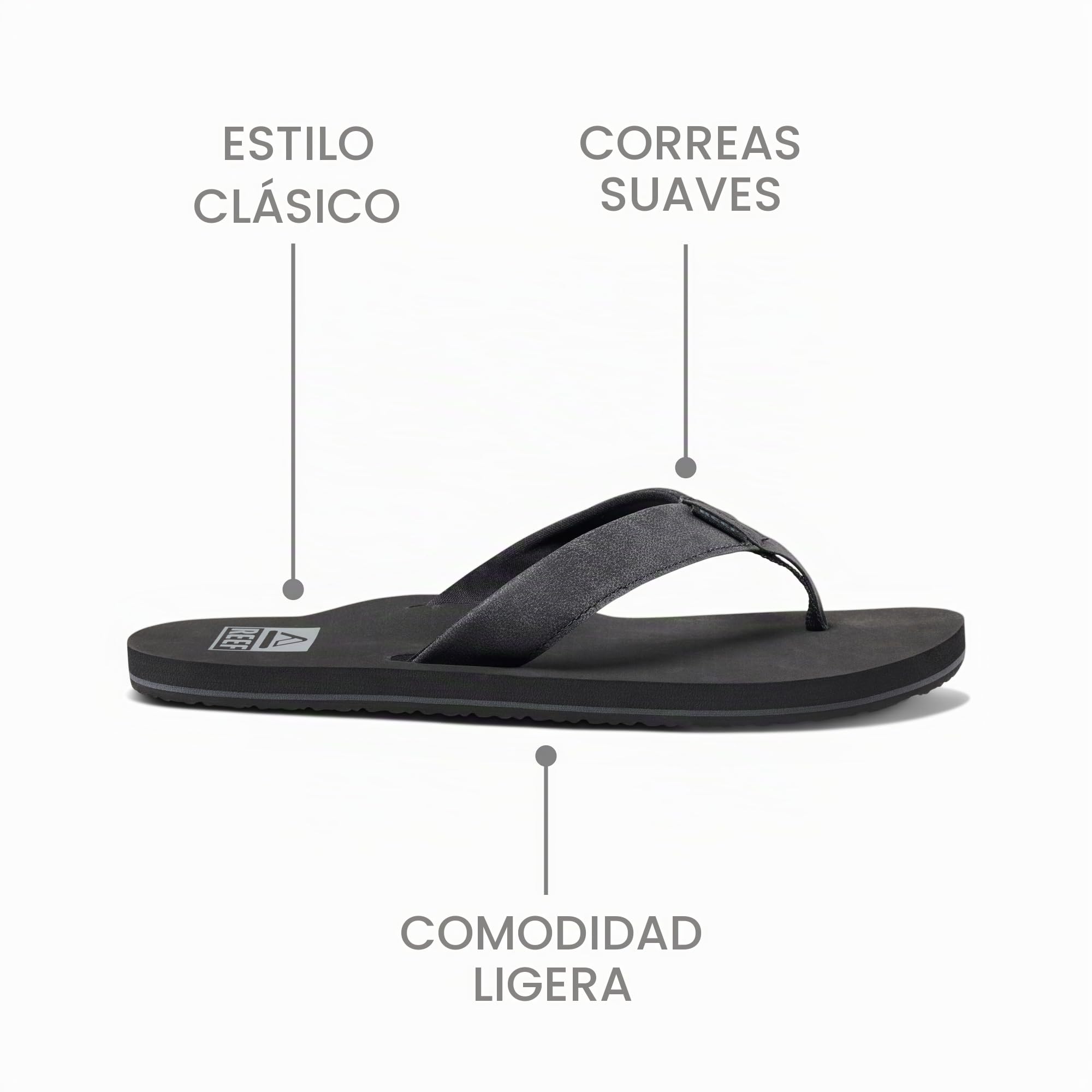 Reef RF002915-BK2 Hombre Chanclas, Negro/Negro, 45 EU