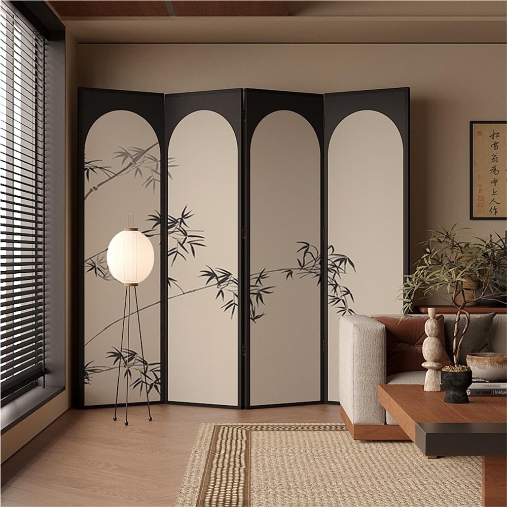 Room dividers Paravent rétro en Feuille de Bambou, cloison décorative sur Pied for la Maison, Le Salon, Bureau, siège d'intimité