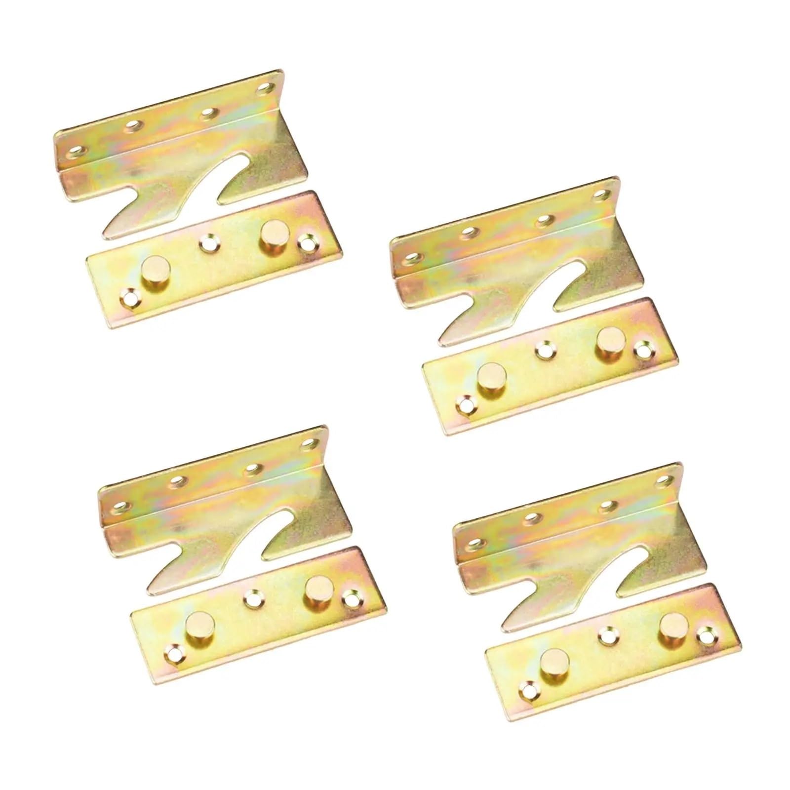 Huwoyg One Color 8 Sets Bed Rail Brackets Accessories Fastener For Headboard Footboard Thickened Frame Connector Fittings Double Hooks For Beds