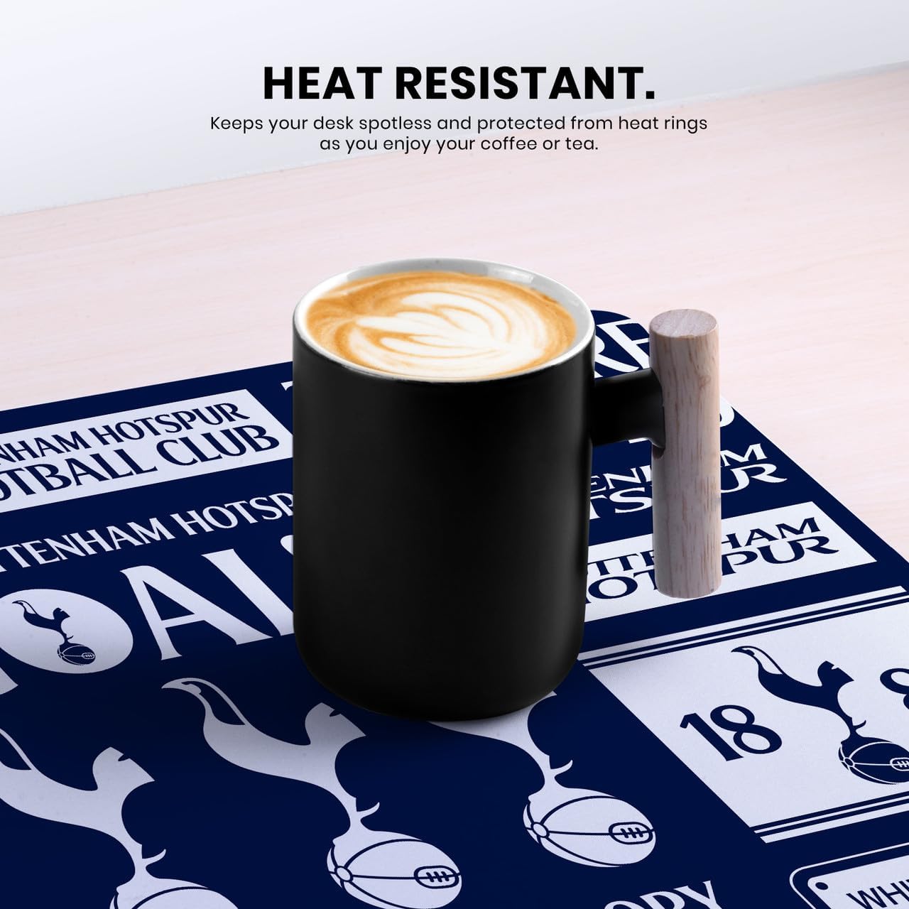 Head Case Designs Officially Licensed Tottenham Hotspur F.C. Sticker Collage Logo Art 37.4 x 15.75 x 0.16 inches (900 x 400 mm) - XL Gaming Office Desk PC Keyboard Mouse Mat Pad