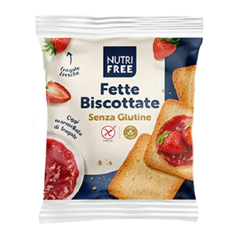 Nutri Free - Fette biscottate senza glutine monodose, 3 display box da 16pz ognuno (48 pezzi da 25gr, 1200g)