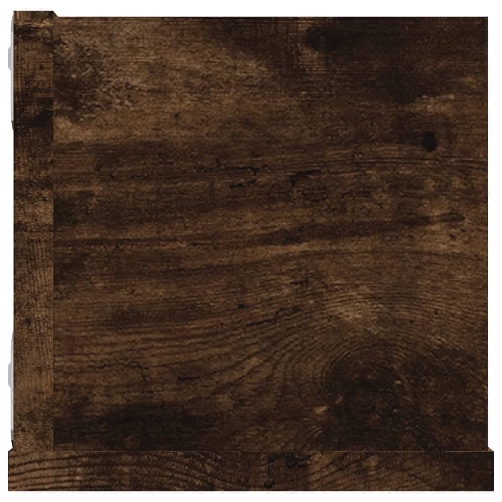 Mensola Parete Porta CD 100x18x18cm Legno Multistrato Rovere Fumo | Mobiletto pensile con 4 scomparti per esporre libri, console e decoder in soggiorno o in camera da letto.