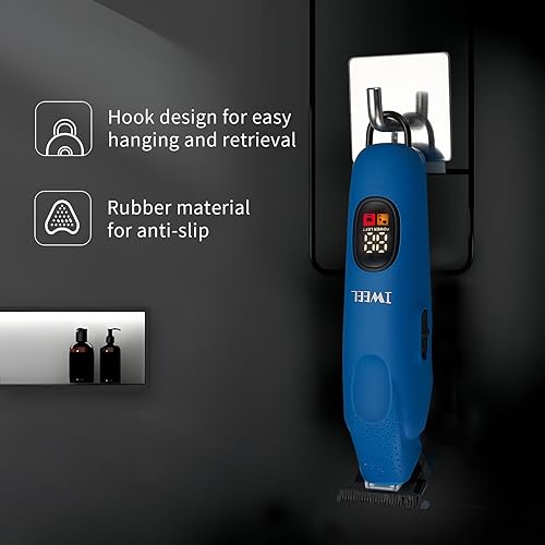 Miniatura 7 de Recortadora de barba profesional para hombres, cortadora de pelo eléctrica, cortadora de pelo con hoja en T sin huecos, kit de aseo inalámbrico