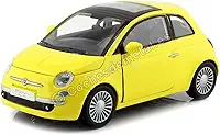 Miniatura Fiat Nuova 500 Amarelo Motormax 1/24