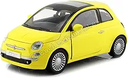Miniatura Fiat Nuova 500 Amarelo Motormax 1/24