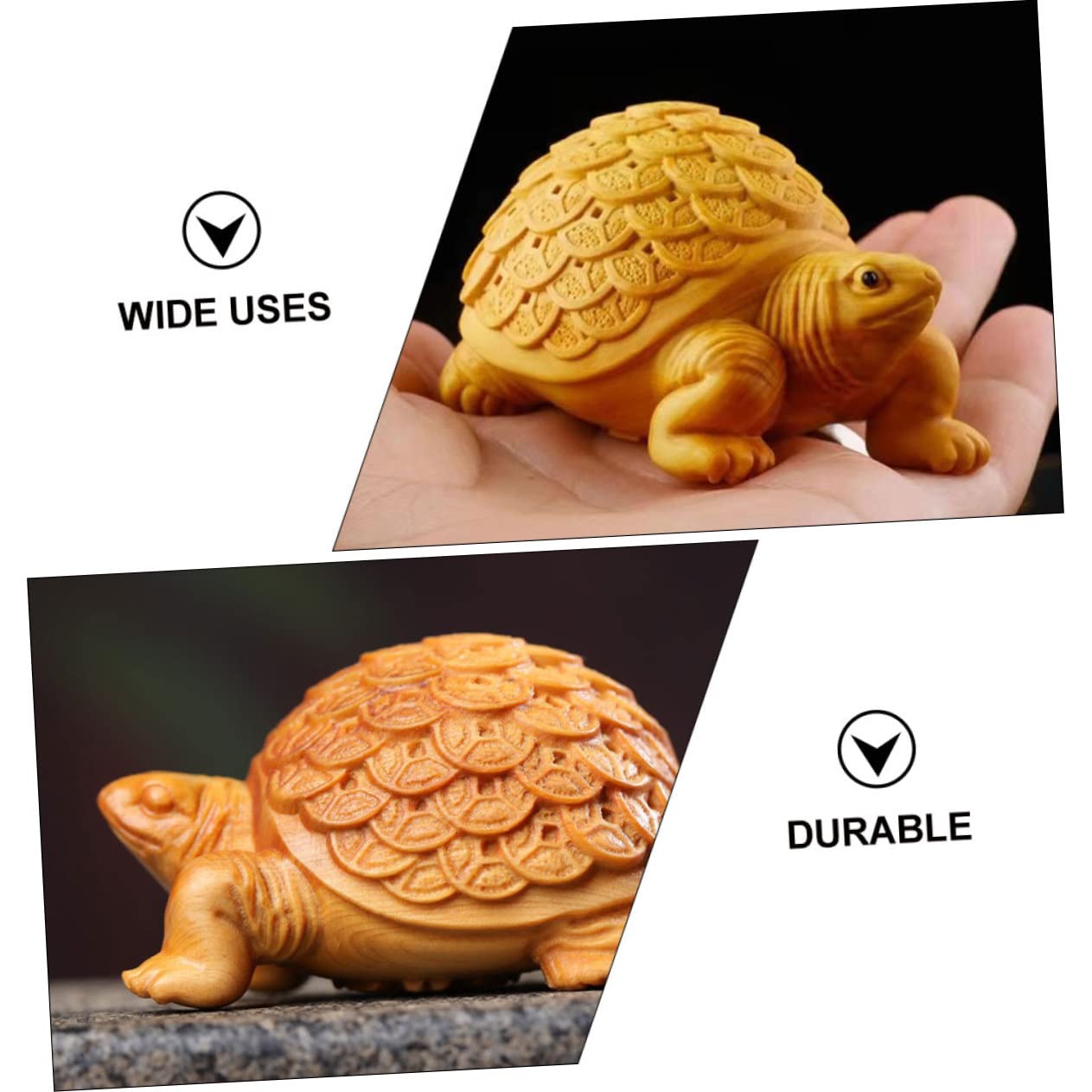 木彫り 亀 置物 飾り台付き Amazon.co.jp: MUCKLILY 木製の亀の置物 カーキ色のヴィンテージ