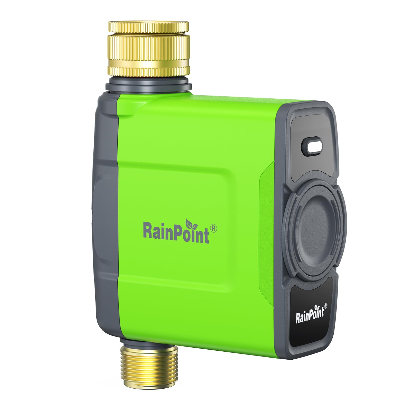 RAINPOINT Programmateur Arrosage WiFi sans Passerelle d'antenne, Doit être utilisé avec la passerelle HWG023/HWG040, Seulement 2,4 GHz, Étanche IP65 Minuteur Arrosage, Entrée et Sortie en Laiton