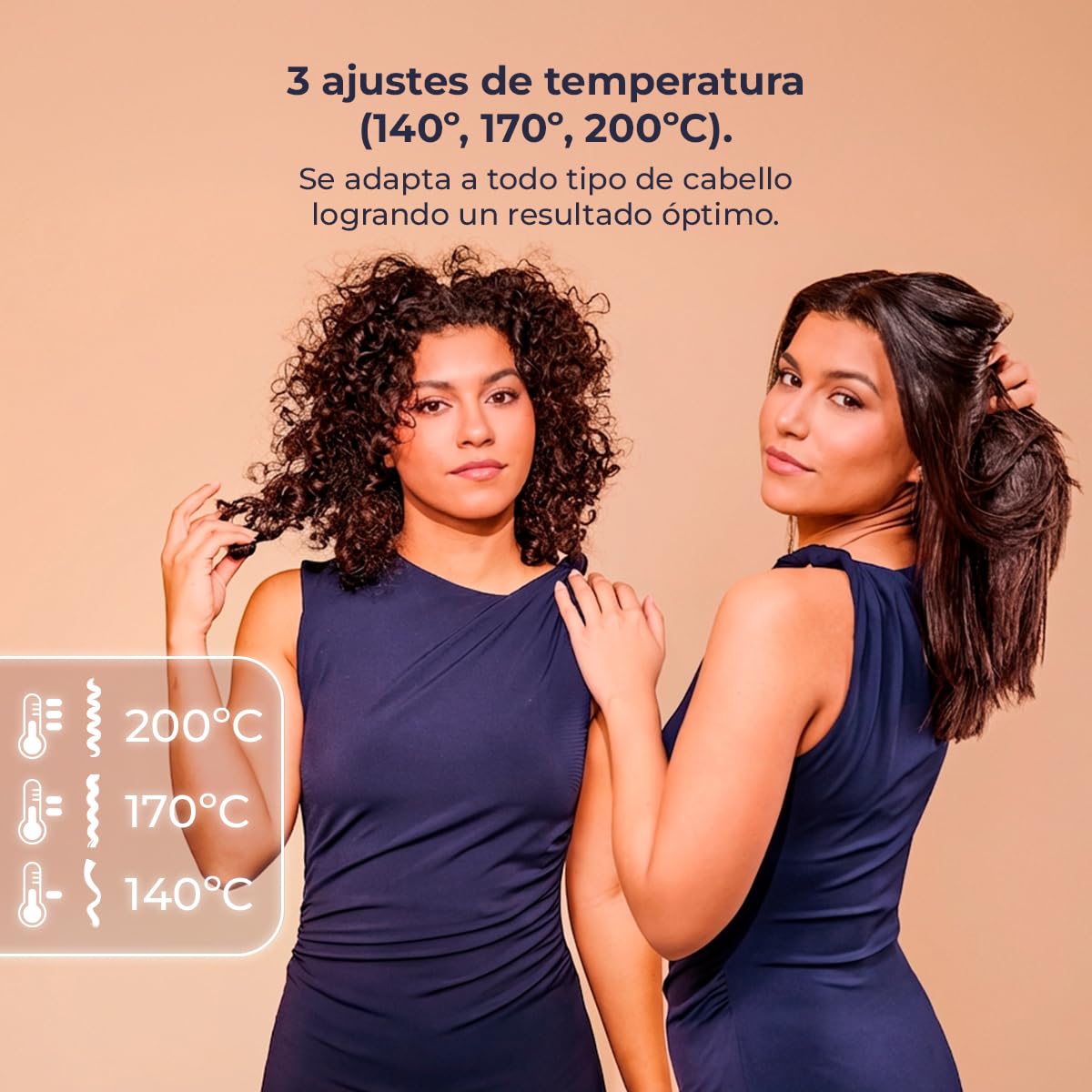 Cecotec Cepillo Alisador con Infrarrojos e Iones InstantCare Lisse iSphere. 3 Ajustes de Temperatura 140º-170ºC-200ºC, Función Memoria, Bloqueo de Temperatura, Indicadores LED