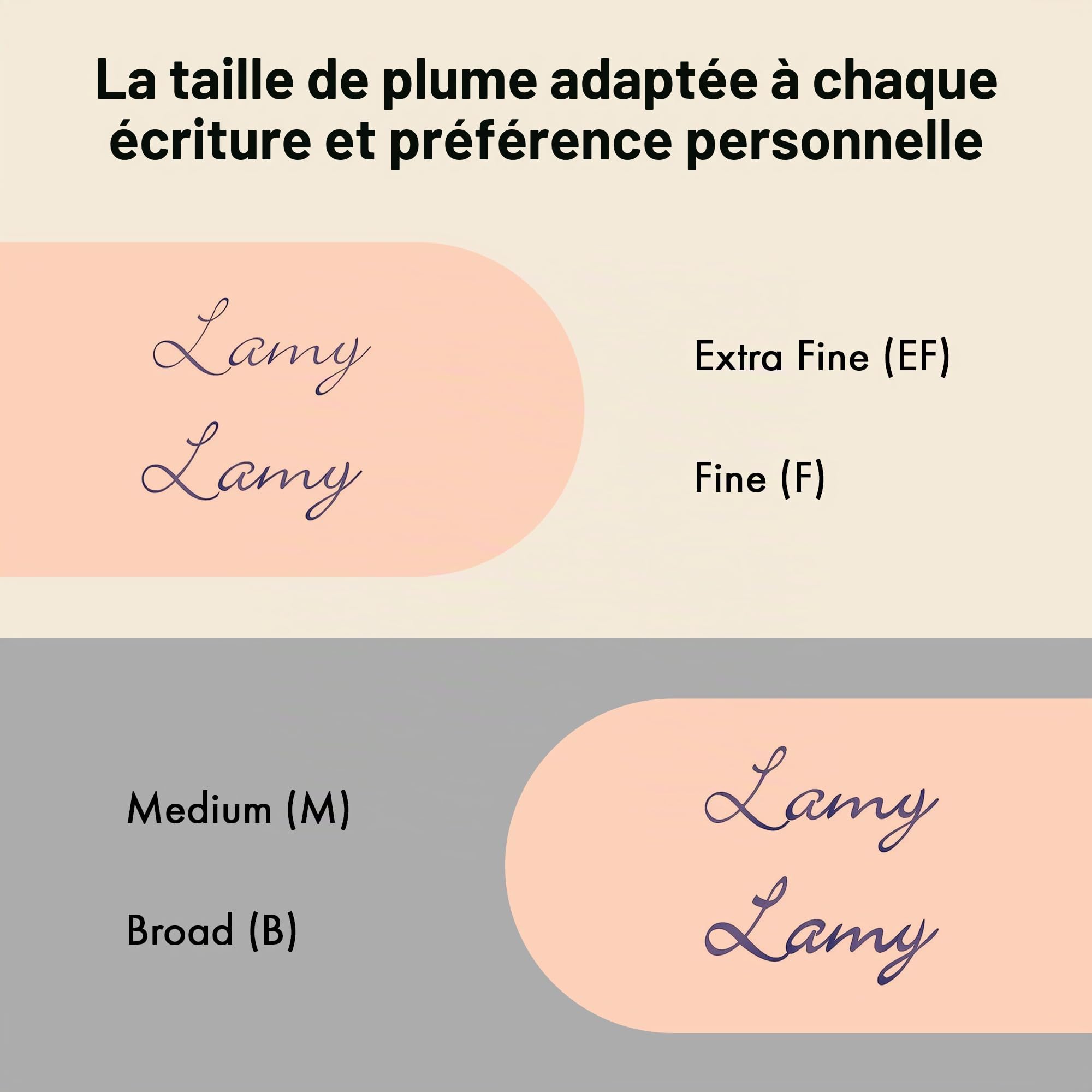 Lamy Stylo plume Lx en rosegold - Plume revêtue de PVD et prise ergon. - Plume en acier de taille M - Corps léger en aluminium - Cartouche d'encre bleue T 10 et un étui métal - Pour droitiers