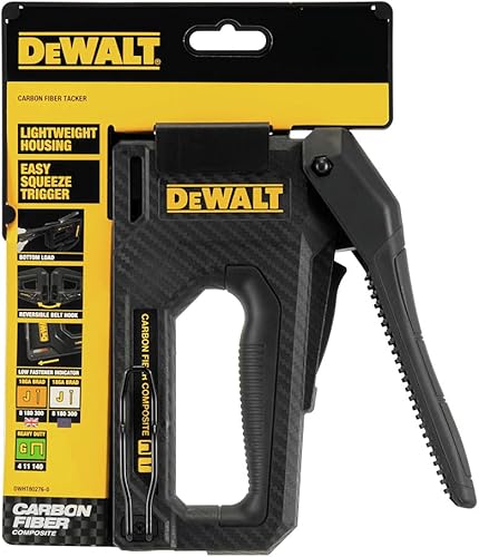 Miniatura 5 de DEWALT Pistola de grapas cuerpo de fibra de carbono Tacker 2 en 1 DWHT80276