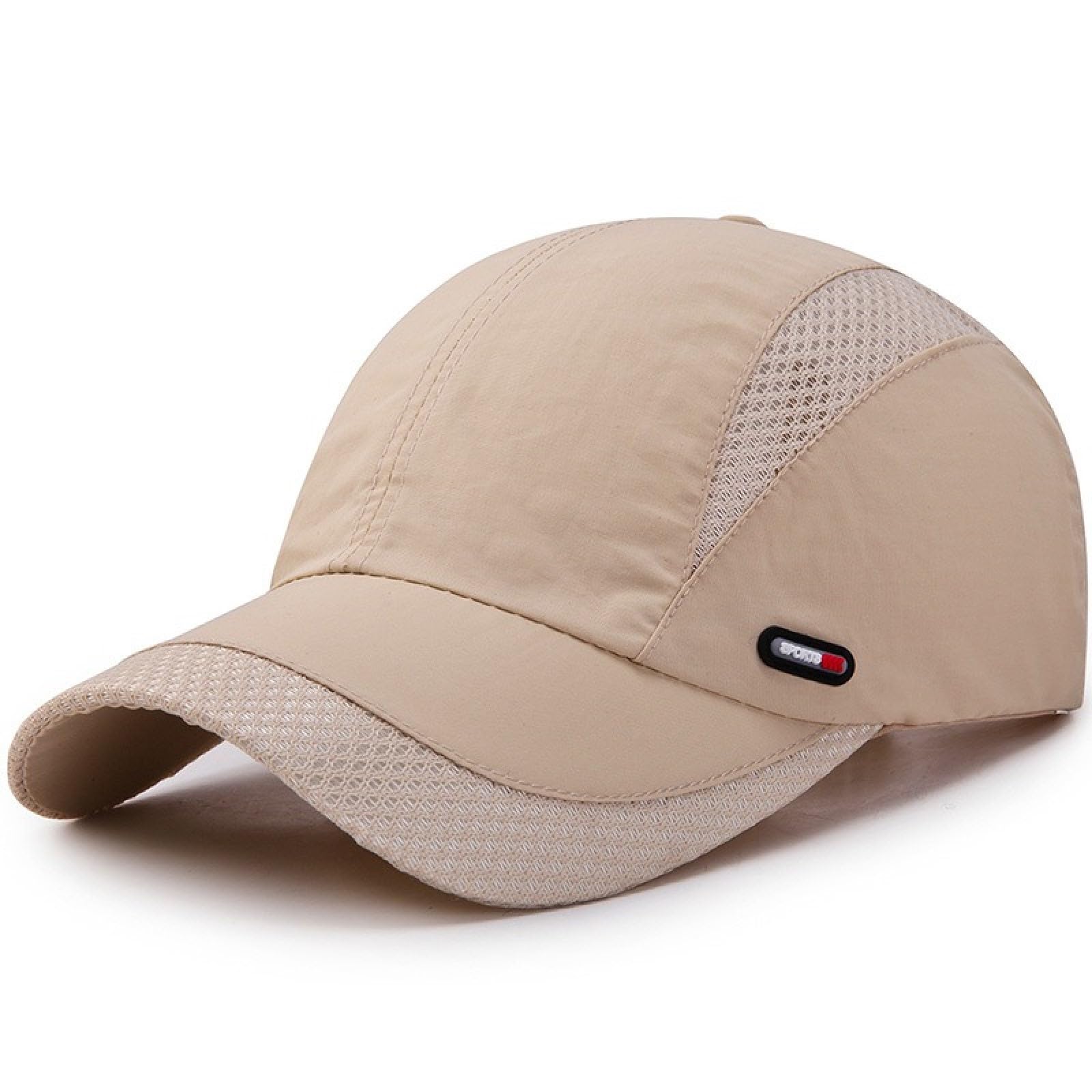 HaloHorus Curved Snapback Trucker Hat for Men Women, Adjustable Mesh Athletics Baseball Cap for Running, Fishing, Workout, Dft-beige, One Size — image 1