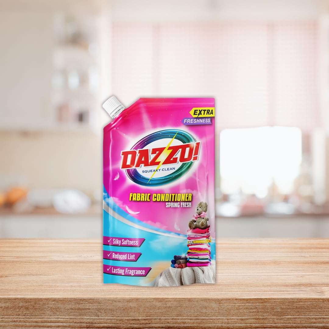 Dazzo! Squeaky Clean Eco-Friendly Fabric Conditioner | 1000ml | Non Toxic, Natural, Herbal | Visibly Soft Clothes, Mesmerizing Smell | Safe for Woolens & Baby Clothes- Pack of 1 (B0CV9Y721R) Amazon Price History, Amazon Price Tracker