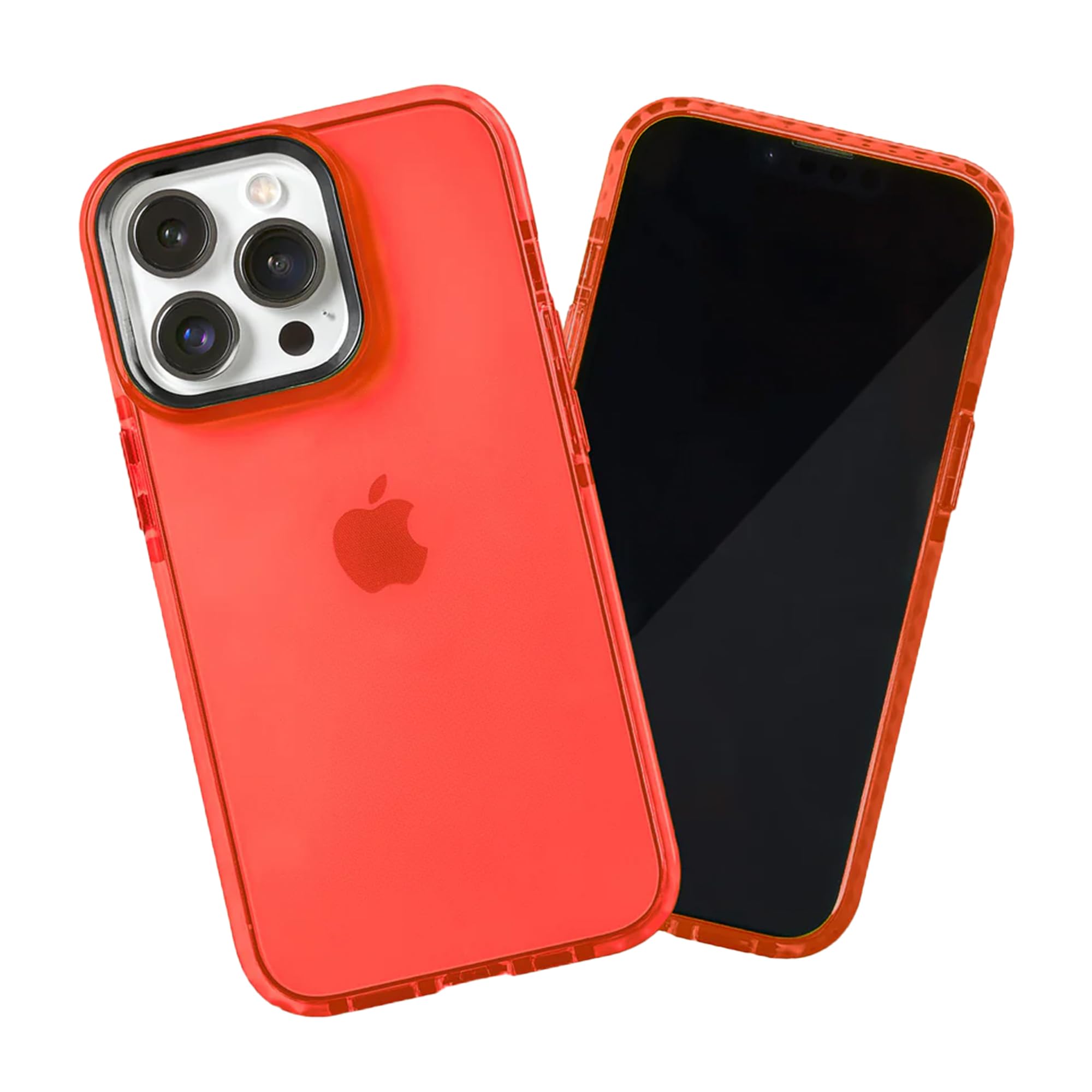 SteepLab Barrier Case for iPhone 13 Pro Max, Impact Absorbing 360 Degree Protection with Raised Bezel and Eye-Catching Colors (Electric Red Strawberry
