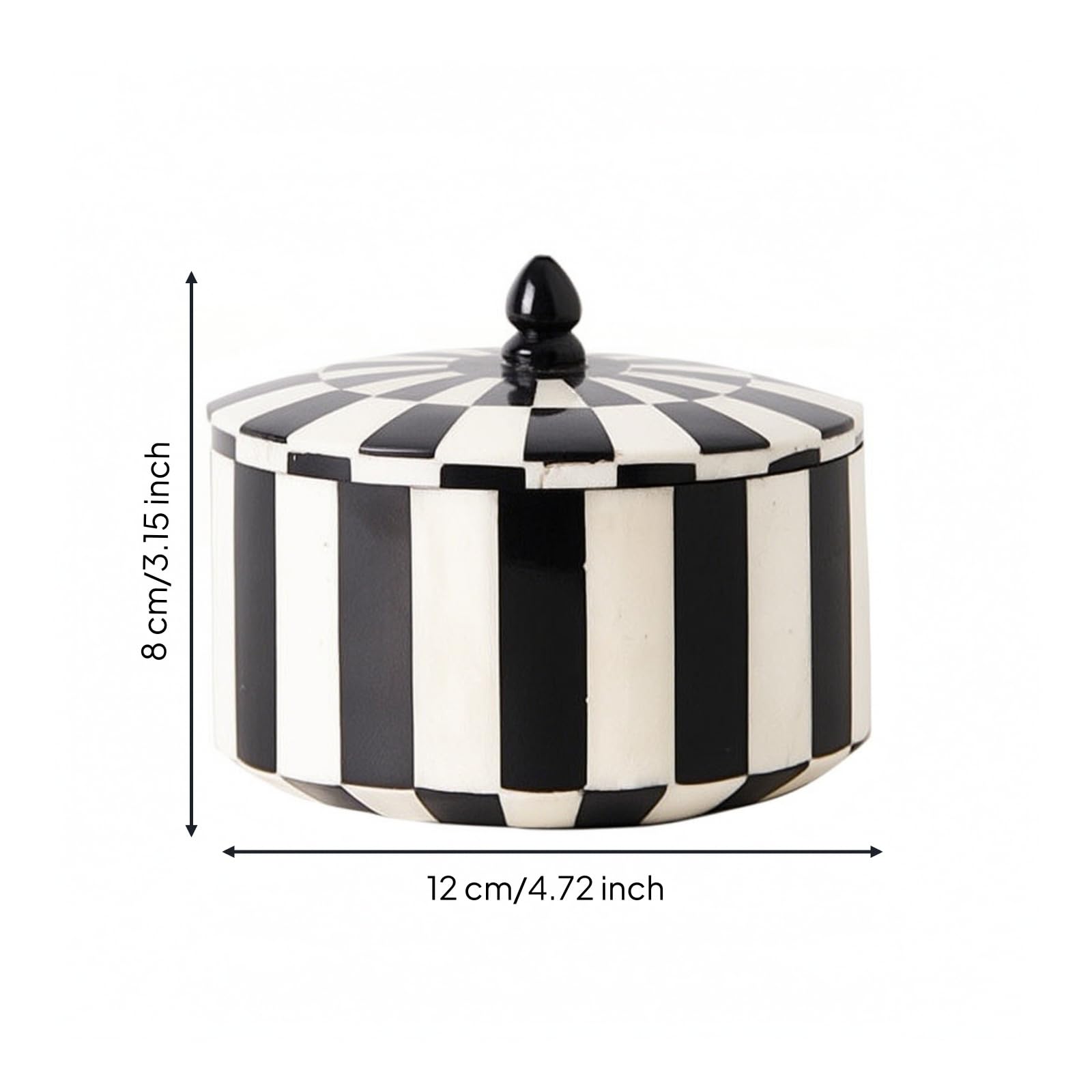 Contenitore per Piccoli Gioielli, Contenitore per Gioielli con Pomello Decorativo, Moderno, Toletta, Mensola, Rosso Scuro