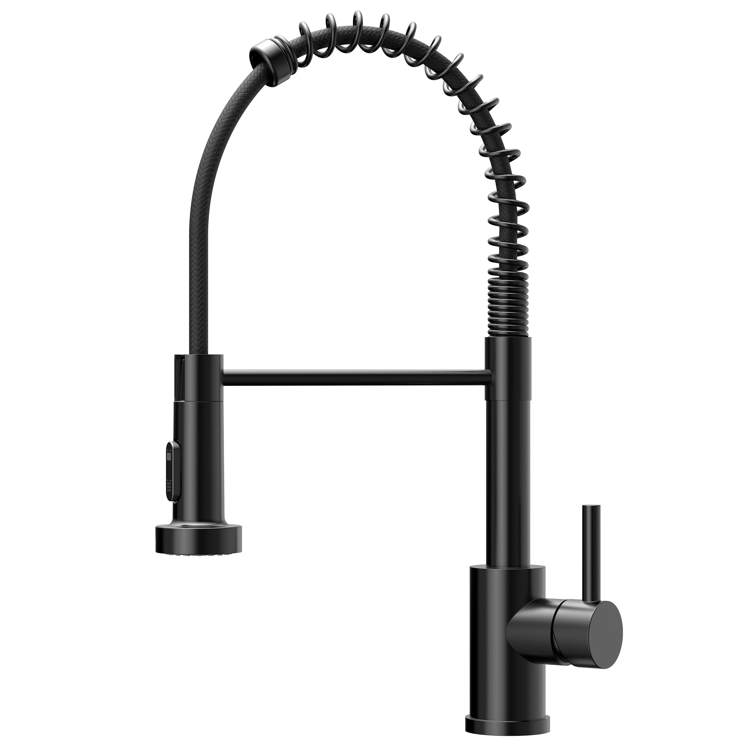 FORIOUS Wasserhahn Küche, Hoher Bogen Hochdruck Küchenarmatur mit Herunterziehen Brause Armatur, Mischbatterie Spültischarmatur Küchenarmaturen, 360° Schwenkbar Zwei Sprühfunktionen