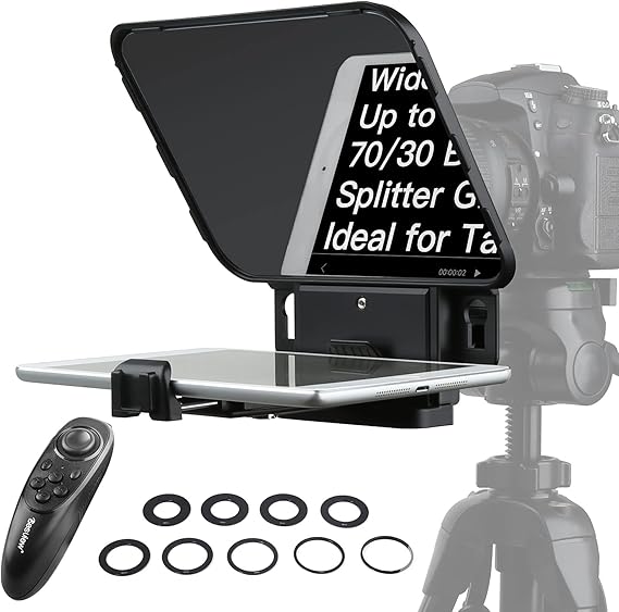 Teleprompter, Desview T3 Telepronter para Móvil Tablet iPad (hasta 11