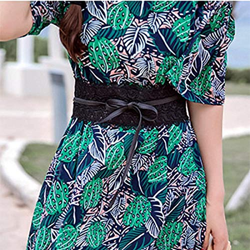 Ulalaza Women's Waist Belts Soft PU Leather Cinch Belt Self Tie Wrap Around Obi Waist Band Boho Belt Wide Waistband3