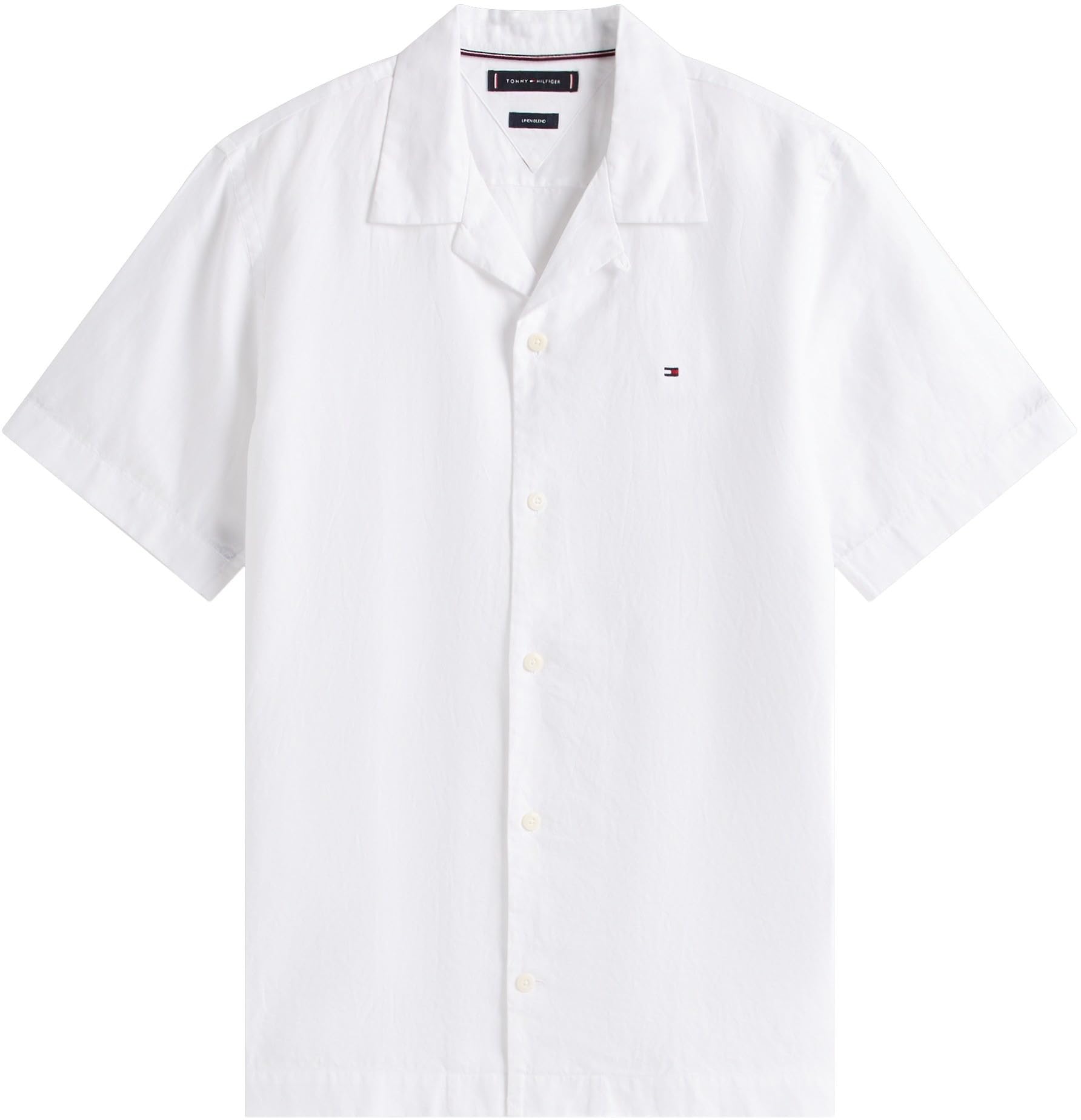 Tommy Hilfiger Koszula S/S Mężczyźni Linen Blend Solid S/S Rf Shirt Mw0mw41296