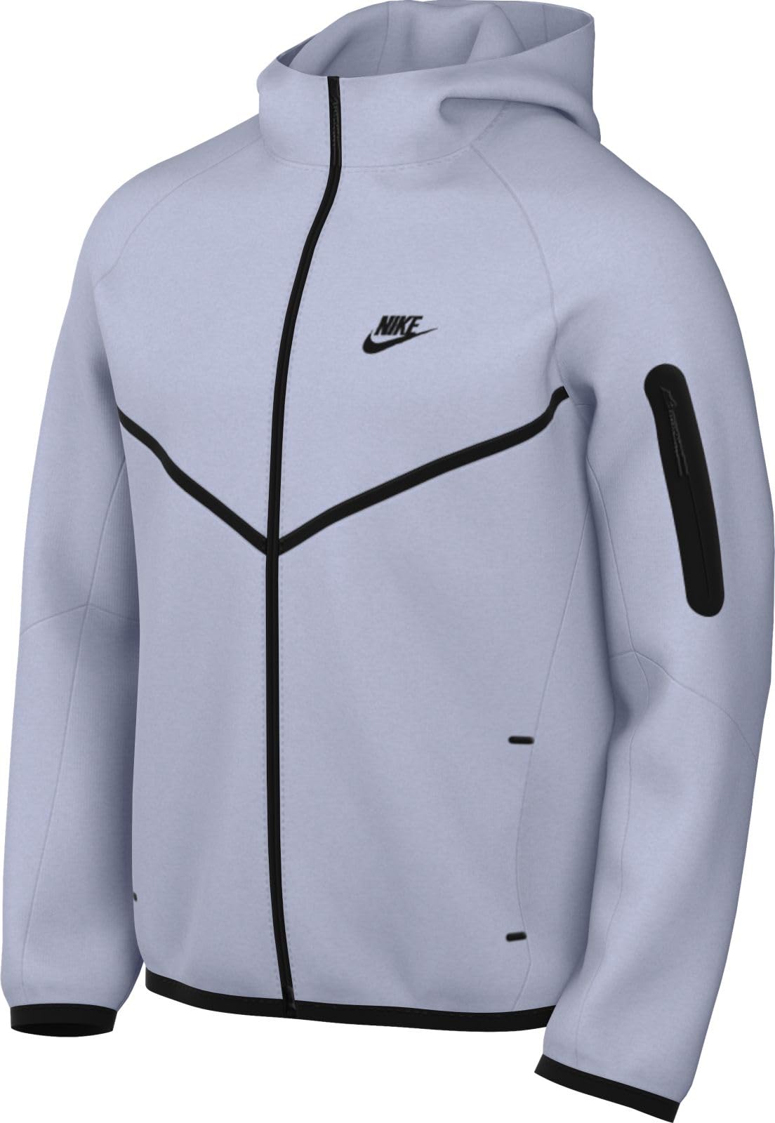 Nike Tech Men's Fleece Windrunner Full-Zip Jacket (Ghost/Black), Ghost/Black, Medium