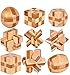 Produktbild YGZN 9 Stück Denksportaufgaben Cube - Knobelspiele Set - Holzspielzeug - 3D Puzzle - Geduldspiel aus Holz - Logisches Spielzeug und Geschenk für Kinder und Erwachsene (Wooden Puzzles 9Set)