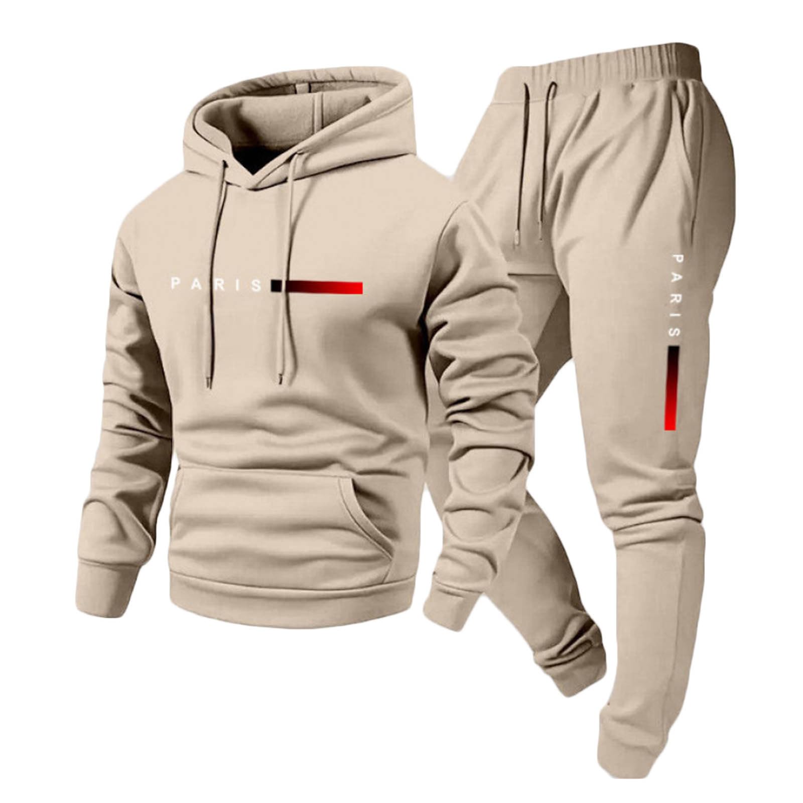 gsatuba Sweatsuits For Men 2 Piece Hoodies And Joggers Set Casual Athletic Sweatpants Hooded Sweatshirt Track Suit