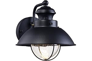 John Timberland Fordham Farmhouse Rustic Industrial Outdoor Wall Light Fixture LED Black...