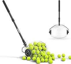 NEEWER Tennis Ball Pickleball Collector Roller, No Bending Over Quick Rolling Picker for 1.5"-3" Balls, 30-58"/77-148cm Telescopic Golf Ball Retriever for Up to 40 Tennis Balls, TB01S