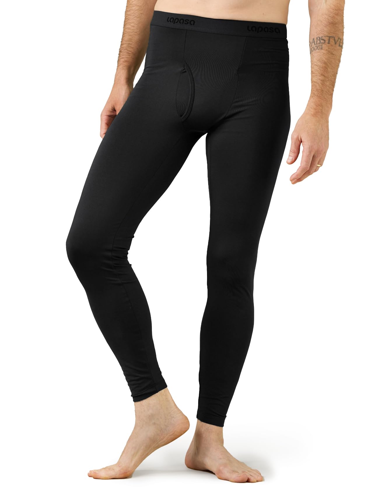 LAPASA Pacco da 2 o 1 Calzamaglie Termica Uomo Fodera in Pile Medio/Pesante Pantaloni Termici Sportivi Strato Base Biancheria Intima Leggings Caldi M10/M25/M56