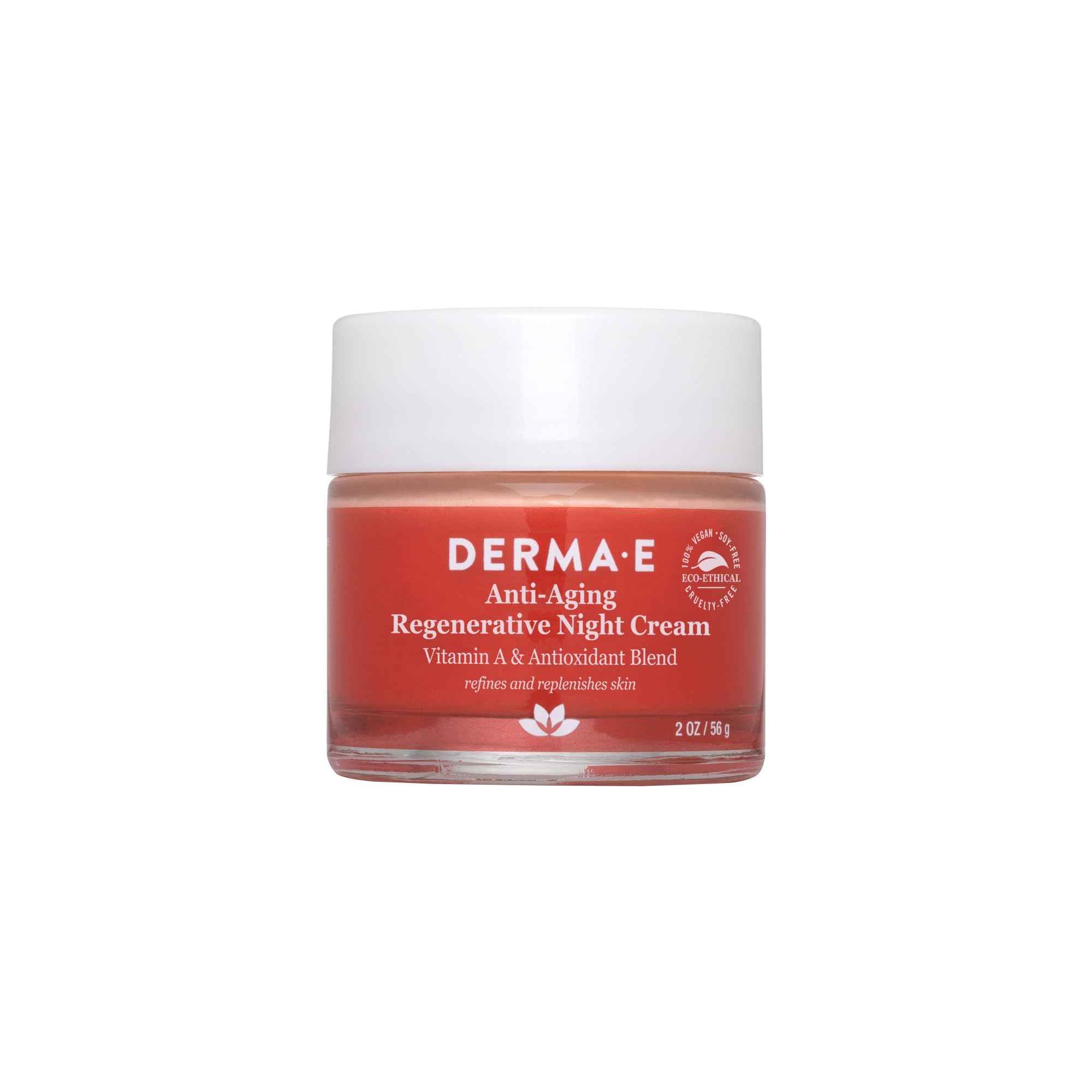 Derma E Anti-Aging Regenerative Night Cream – Firming Astaxanthin Moisturizer For Face – Lightweight Overnight Anti-Wrinkle Cream With Jojoba Oil And Vitamin E, 2 oz
