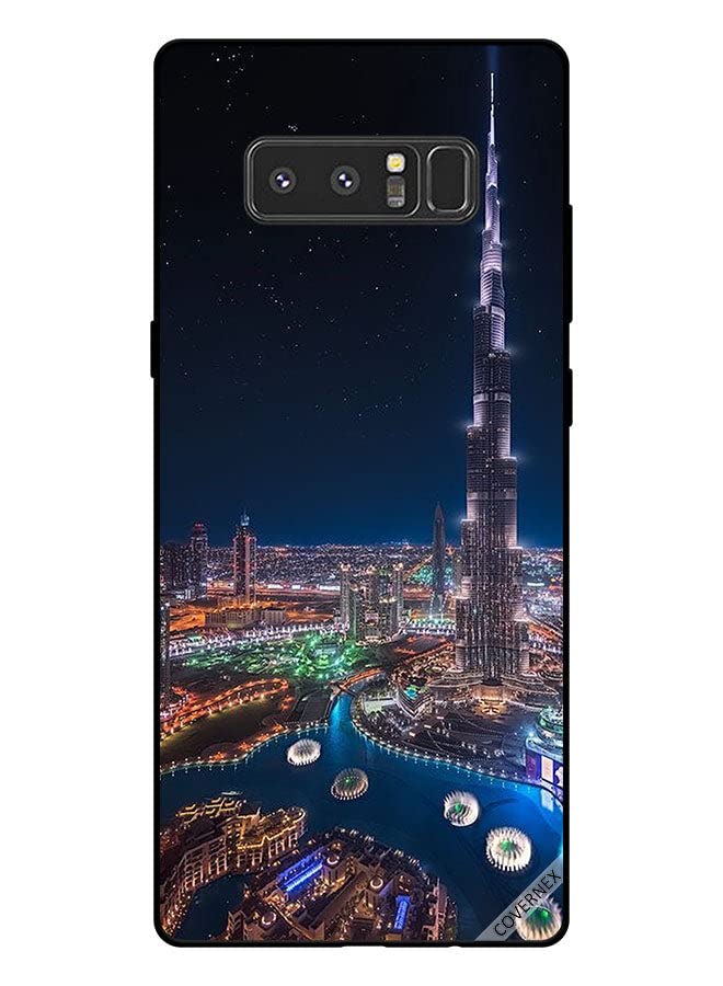 Protective Case Cover For Samsung Galaxy Note 8 Night View Of Downtown