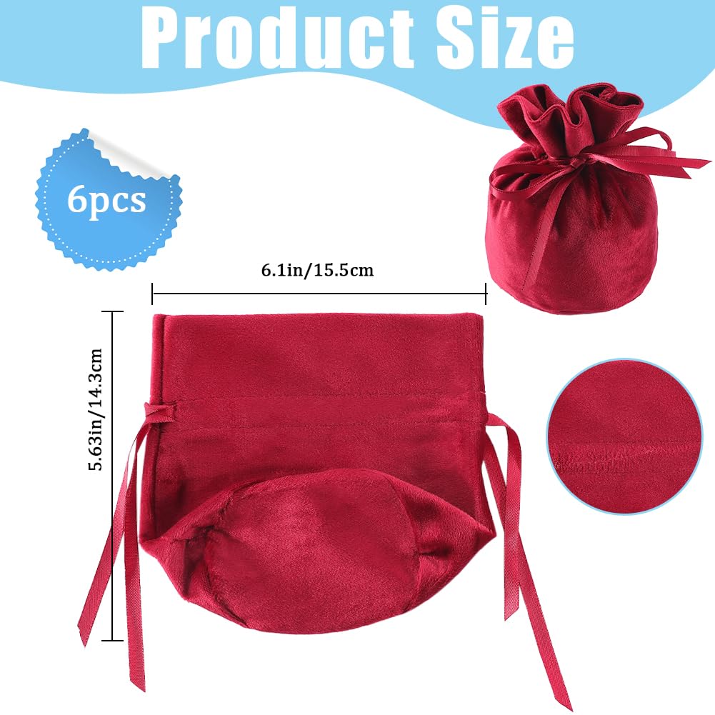 6 Sacchetti Velluto 10x10 Cm Con Bottone - Portagioie Per Orecchini, Anelli, Bracciali, Nero - Foto 7